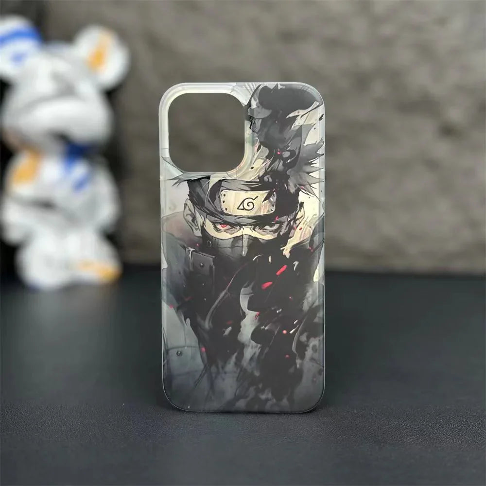 kakashi/uzimaki Apple exquisite Trend Silicone Anti-collision phone case electrosilvering