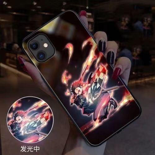 Tanjirou/Shinobu Luminous mobile phone case Smart luminous creative mobile phone case