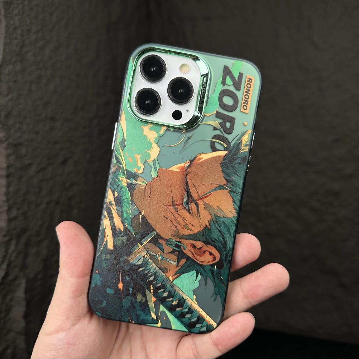 Luffy/Zoro iPhone silicone crash-resistant phone case