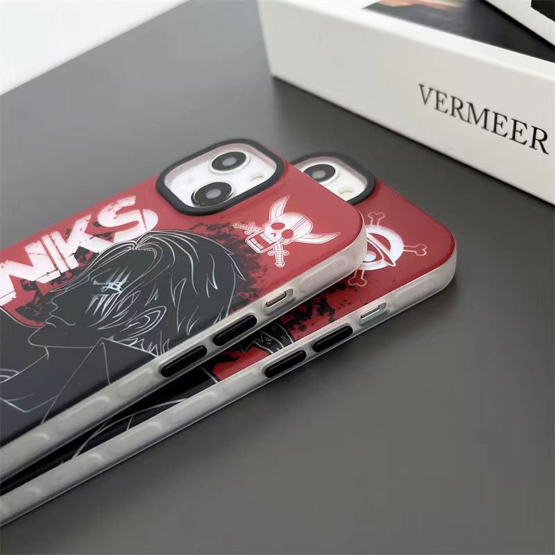 Luffy/Shanks iPhone silicone crash-resistant phone case