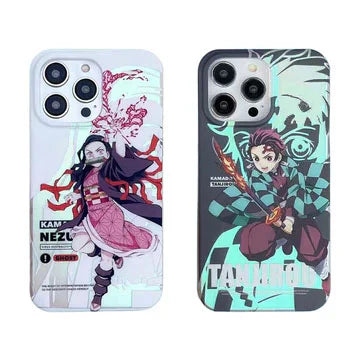 Tanjirou/Nezuko Apple exquisite Trend Silicone Anti-collision phone case