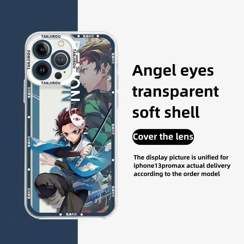 Tanjirou/Nezuko iPhone. Android phone case Apple Refined Trend silicone anti-collision phone case