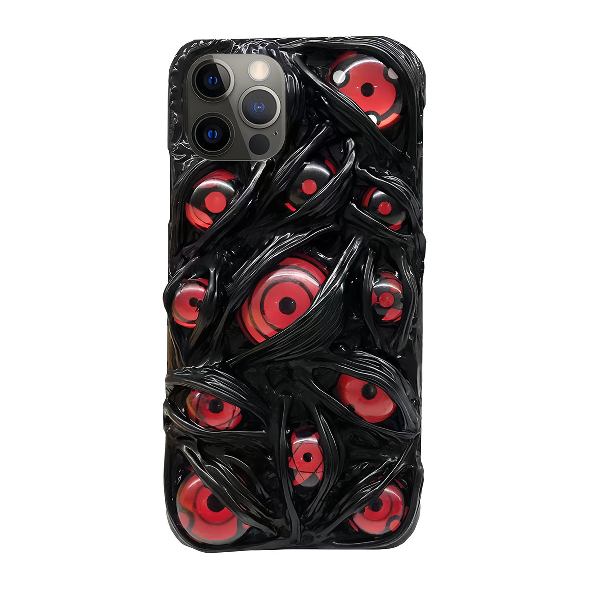 Sasuke Sharingan pure handmade mobile phone case Apple Trend Silicone Anti-collision phone case