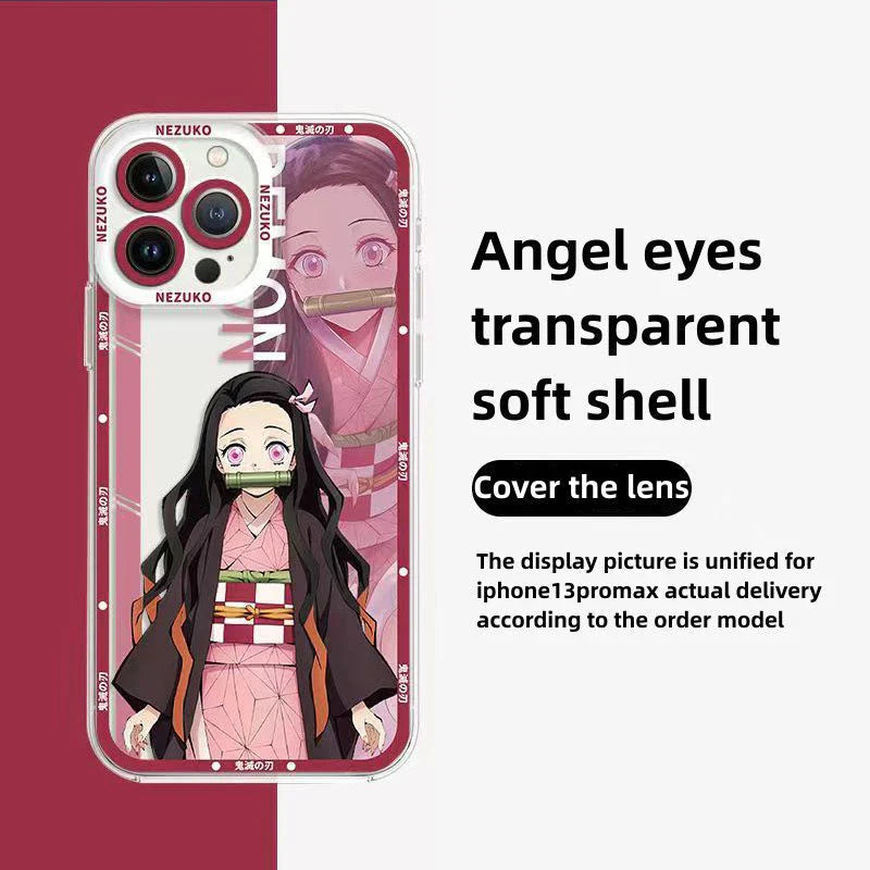 Tanjirou/Nezuko iPhone. Android phone case Apple Refined Trend silicone anti-collision phone case