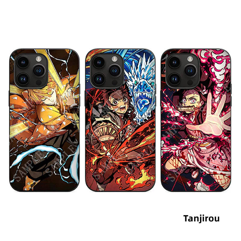 Uzumaki/Luffy/Tanjirou 3D variation Apple silicone crash-resistant phone case