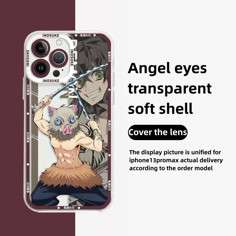 Tanjirou/Nezuko iPhone. Android phone case Apple Refined Trend silicone anti-collision phone case