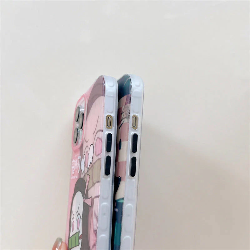 Tanjirou/Nezuko Apple exquisite Trend Silicone Anti-collision phone case