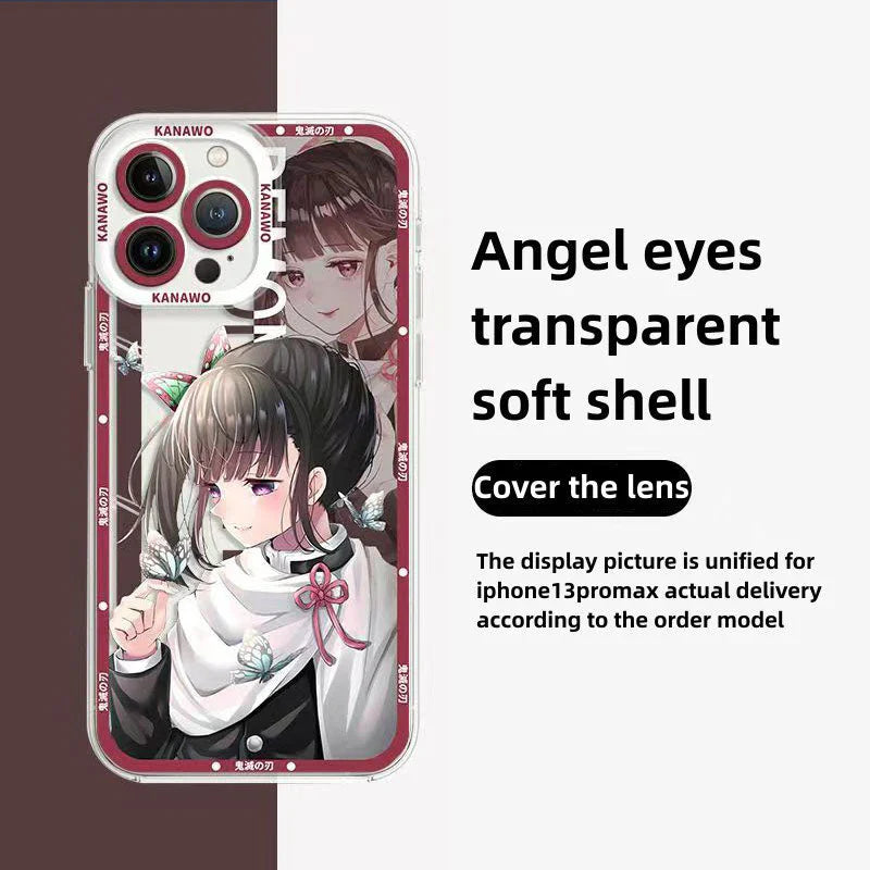 Tanjirou/Nezuko iPhone. Android phone case Apple Refined Trend silicone anti-collision phone case